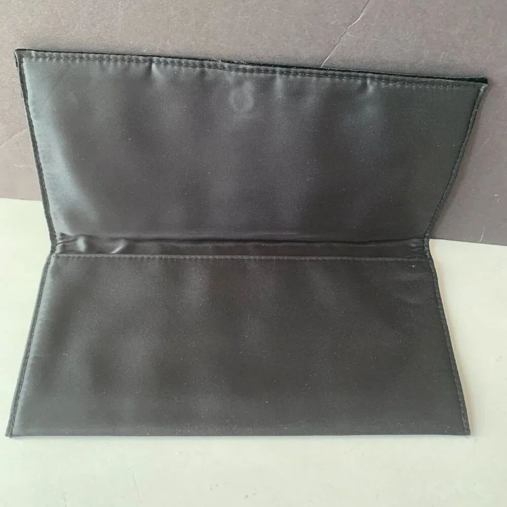 Yves Saint Laurent YSL Black Velvet Satin Evening Parfums Bag Clutch Cosmetic - Picture 3 of 9